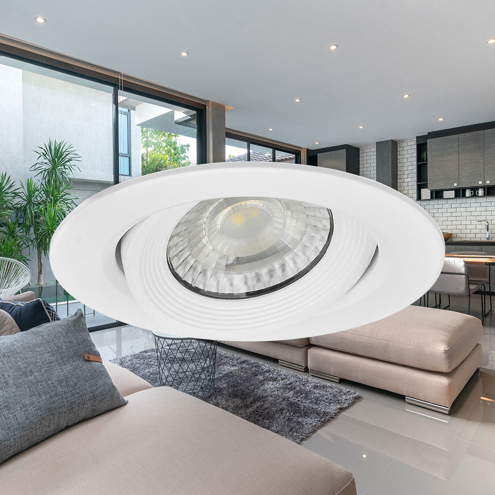 LED Deckenspot Einbauspot 5W schwenkbar IP20 4000K Neutralweiß Ø90mm