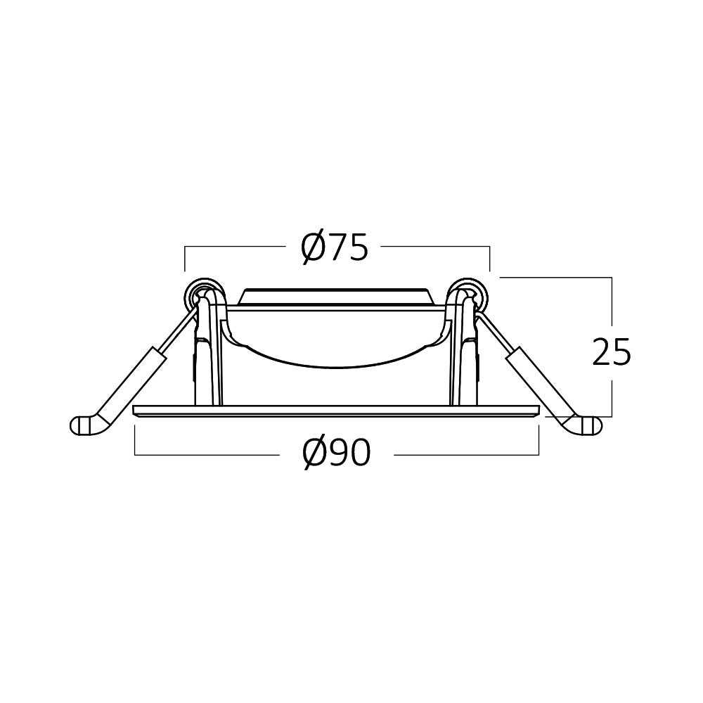LED Deckenspot Einbauspot 5W schwenkbar IP20 4000K Neutralweiß Ø90mm