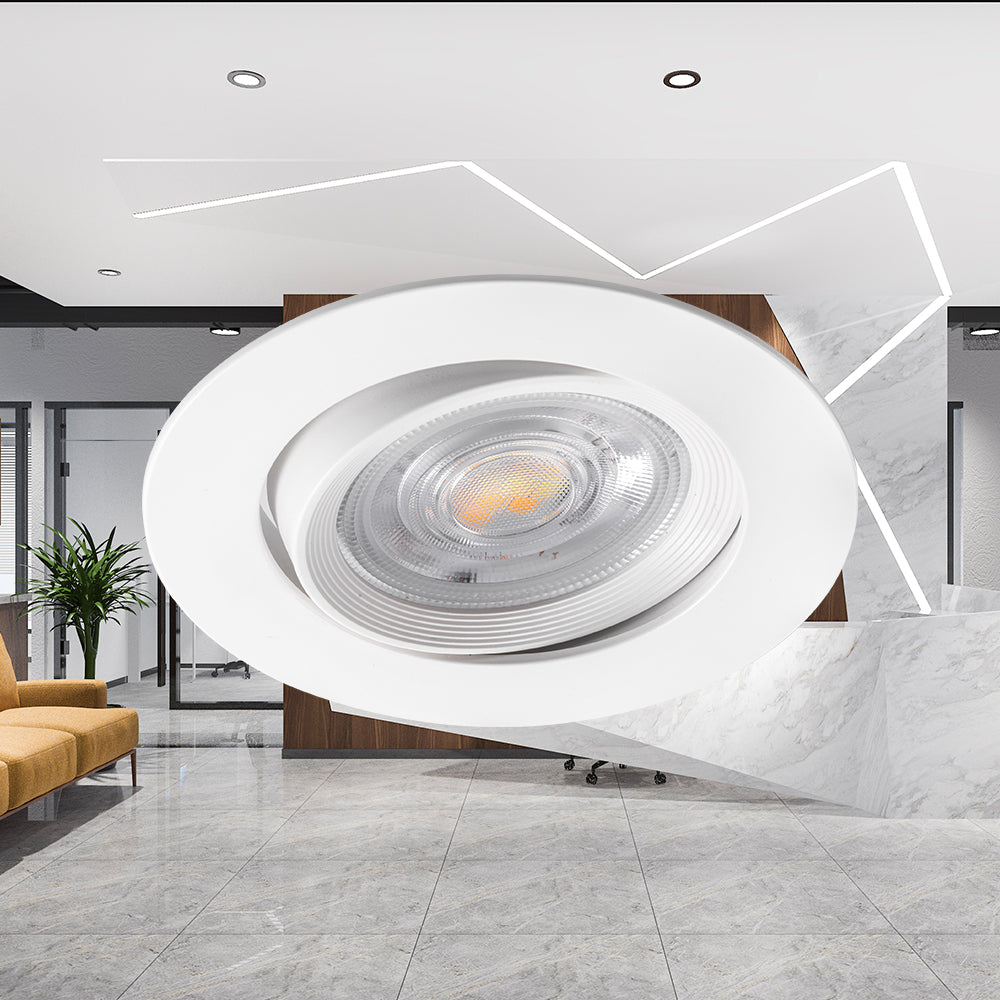 LED Rund 7W Dimmbar Einbaustrahler schwenkbar 3in1 CCT Spot 650lm Warmweiß - Kaltweiß