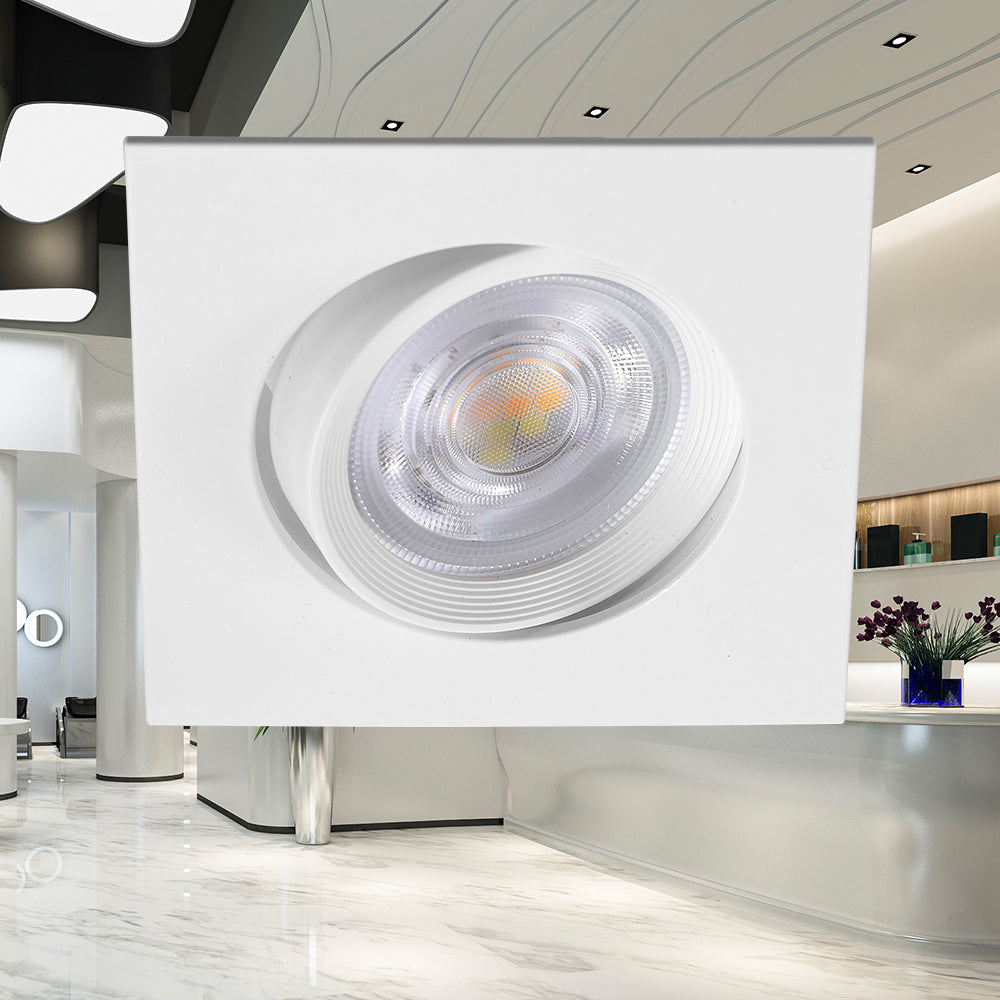 LED Eckig 7W Dimmbar Einbaustrahler schwenkbar 3in1 CCT Spot 650lm Warmweiß - Kaltweiß