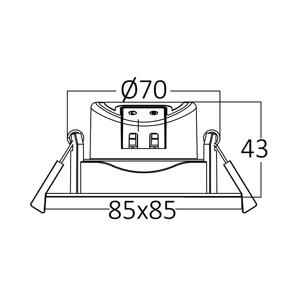 LED Eckig 7W Dimmbar Einbaustrahler schwenkbar 3in1 CCT Spot 650lm Warmweiß - Kaltweiß