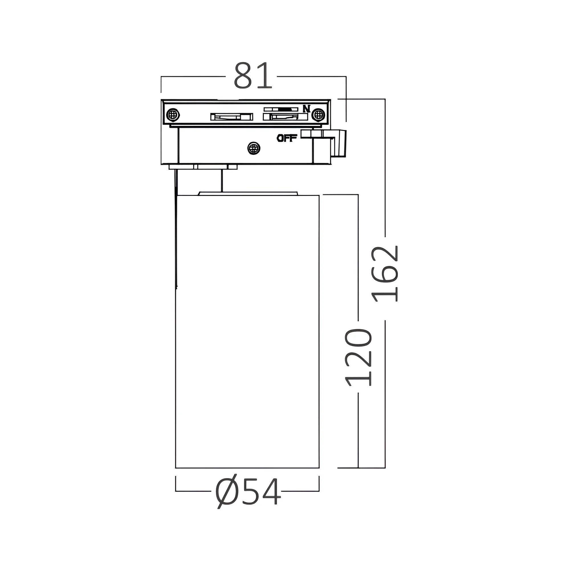 Braytron LED-Schienenstrahler 15W 3CCT 1-Phasen dreh-/schwenkbar – Weiß