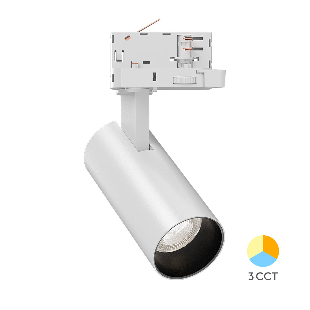 Braytron 3-Phasen LED Schienenstrahler 15W 3CCT 3000-6000K weiß dreh- und schwenkbar Spot