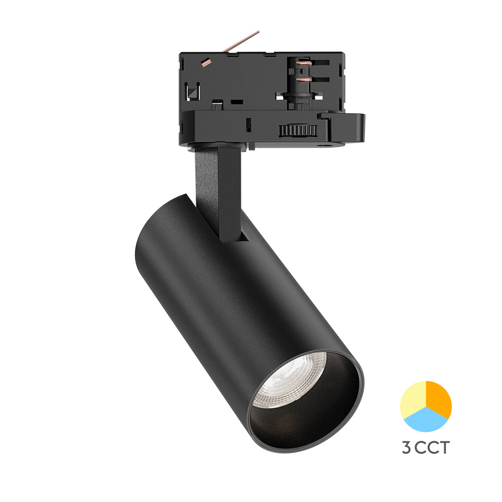 Braytron 3-Phasen LED Schienenstrahler 15W 3CCT 3000-6000K schwarz dreh und schwenkbar Spot