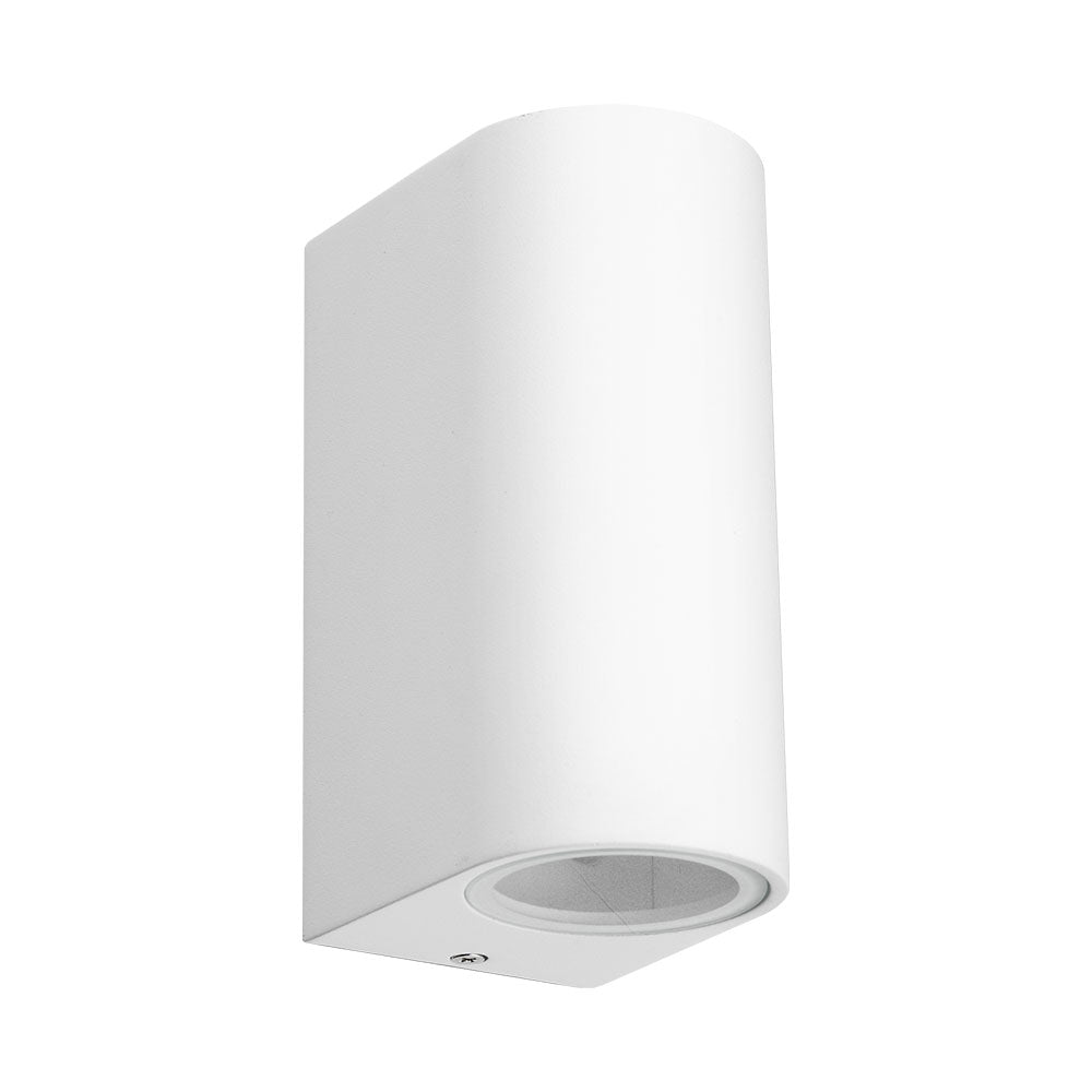 LED Wandleuchte Außen Weiß Rund GU10 Down &Down Außenwandleuchte Wandlampe IP44