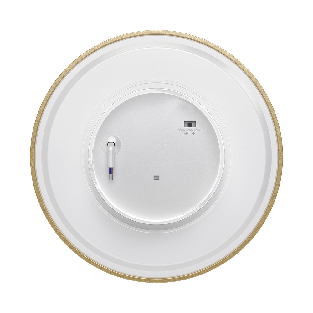 Braytron LED 12W Wandleuchte Designer Wandlicht Rund Gold indirekte Beleuchtung IP65 3in1 3000-6500K