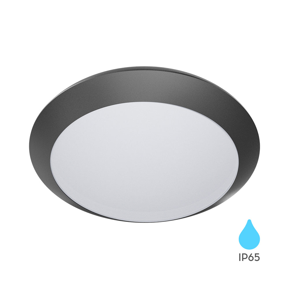 Braytron Deckenleuchte Deckenlampe Deckenlicht E27 Grau Eingang Flur Außenbereich modern