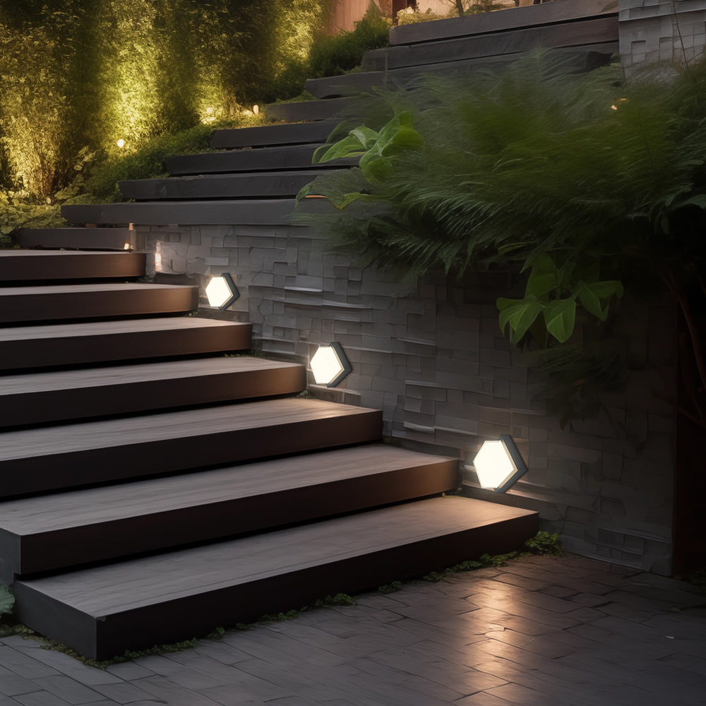 Braytron LED 15W Eckig Wandleuchte Außenwandleuchte Balkon Eingang Treppenhaus 3000K warmweiß schwarz IP65