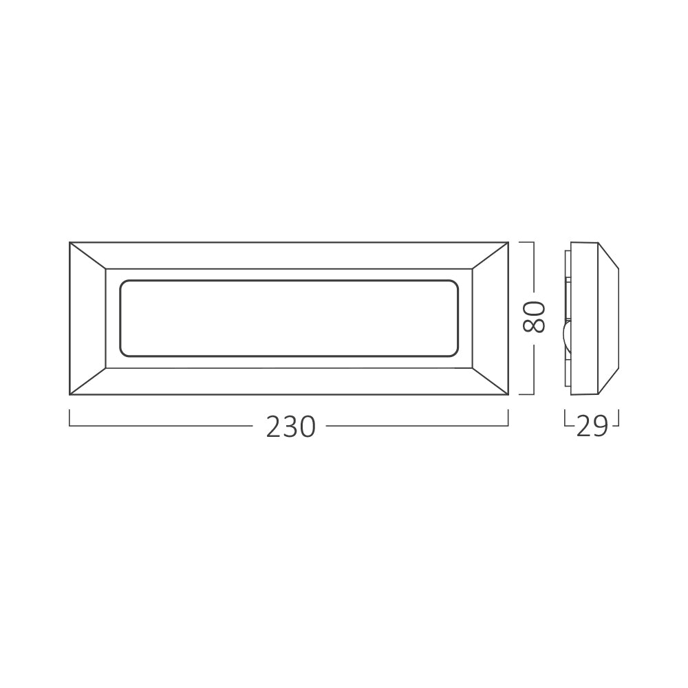 LED Weiße Wandleuchte direkt Außen IP65 – 3W | 3in1 Farbtemperatur | Stufen & Treppenbeleuchtung