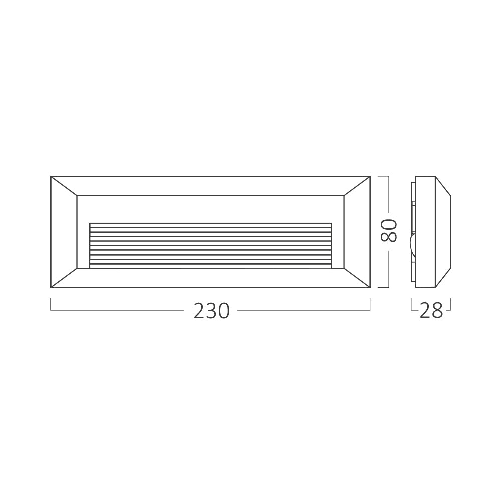 LED Weiße Wandleuchte indirekt Außen IP65 – 3W | 3in1 Farbtemperatur | Stufen & Treppenbeleuchtung