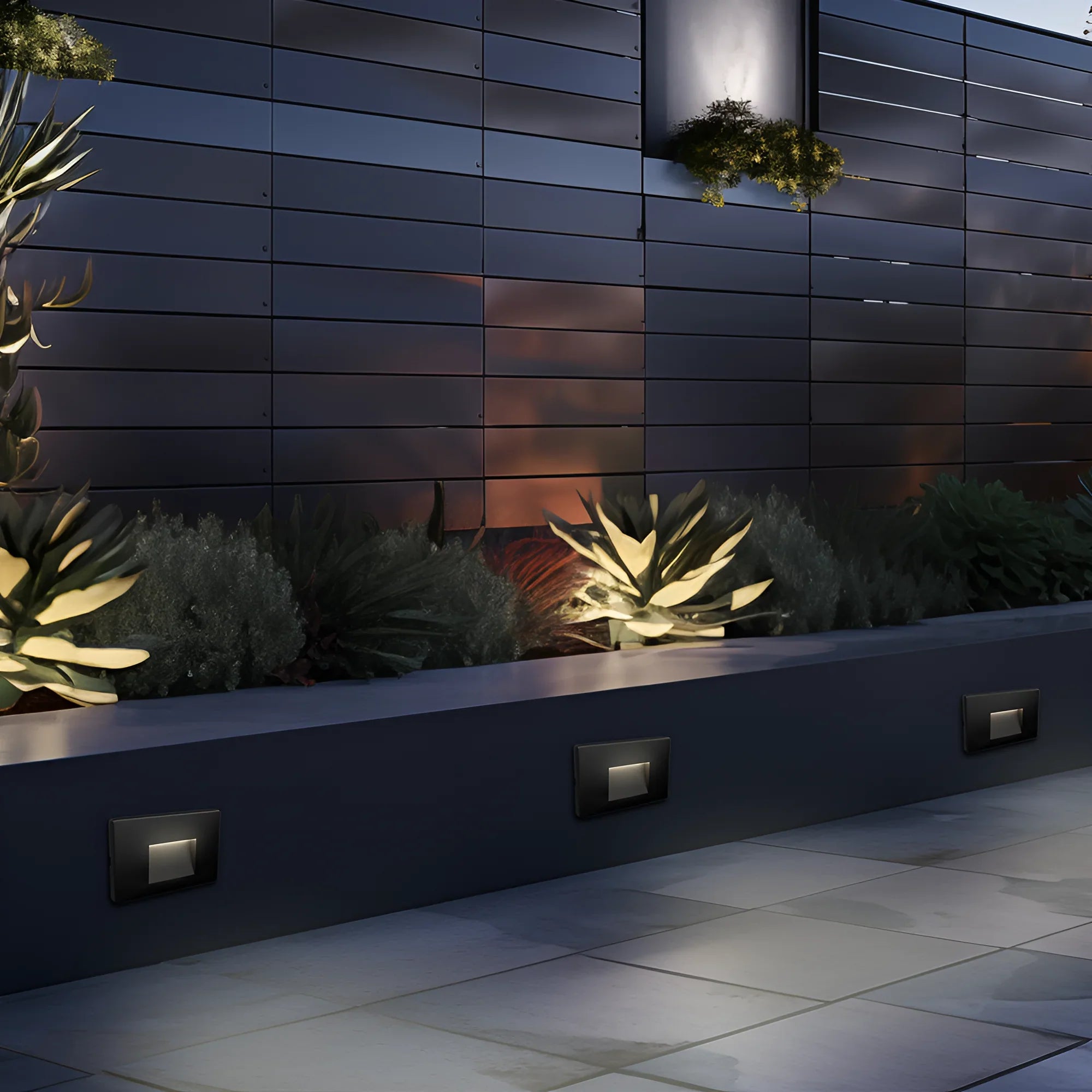 Braytron Vekta LED-Treppenleuchte 3W 3in1 CCT eckig IP65 – Schwarz