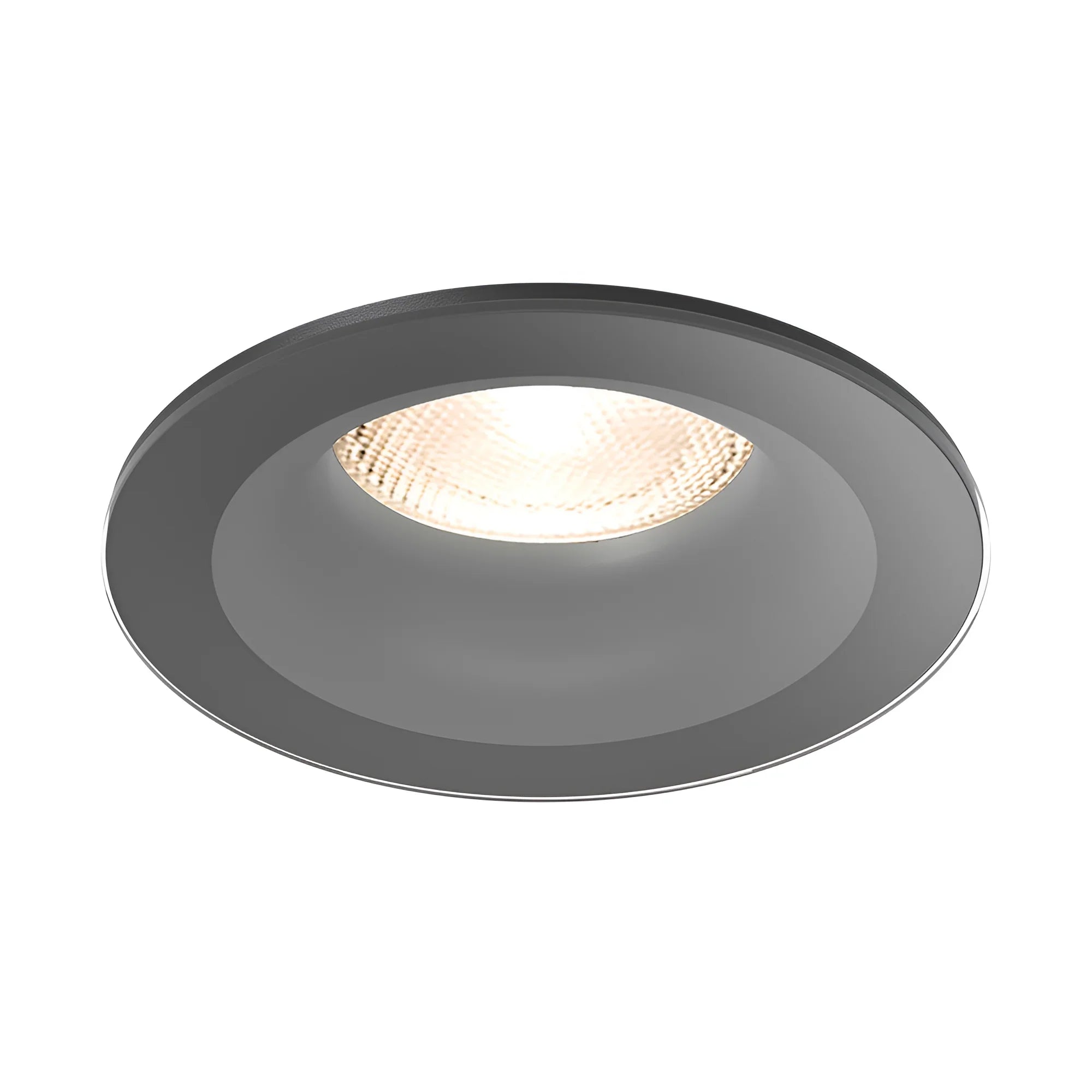 Braytron LED Einbaurahmen GU10 mit Glas IP54 rund Ø83 mm – Schwarz