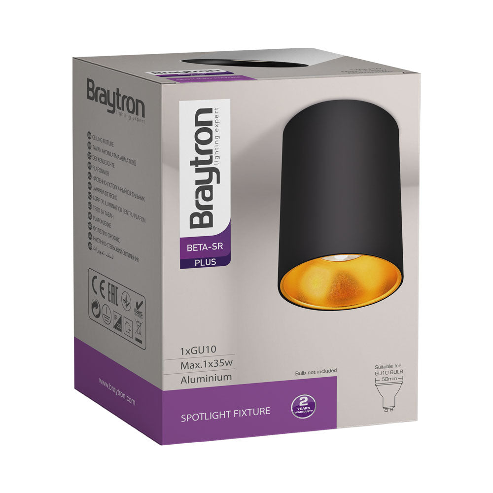 LED Aufbaustrahler Deckenleuchte 230V Aufbauleuchte Aufputz Aufbauspot GU10 Gold