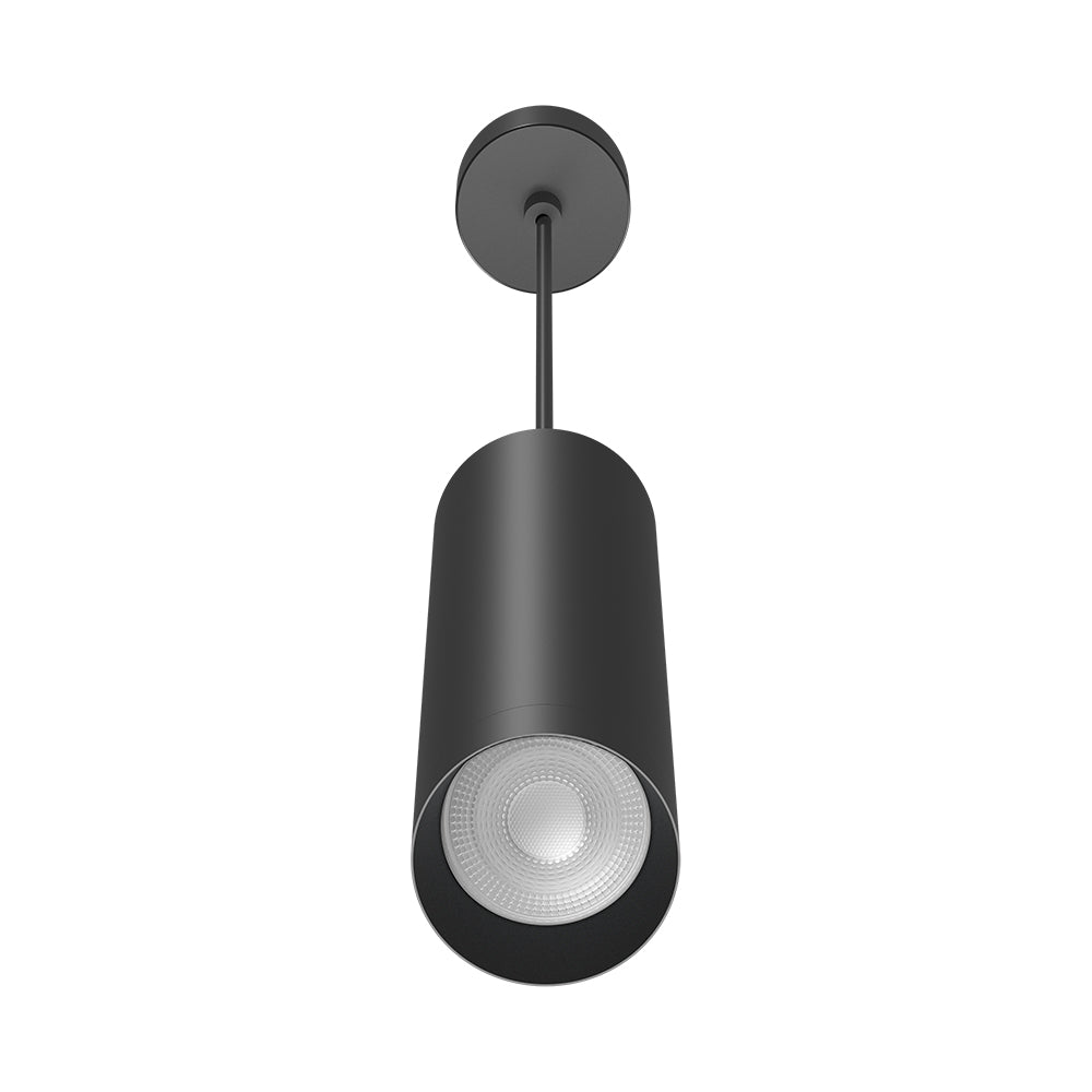 Braytron LED moderne Pendelleuchte zylindrisch Aluminium GU10 schwarz Hängelampe Küche Theke Ø6X25cm