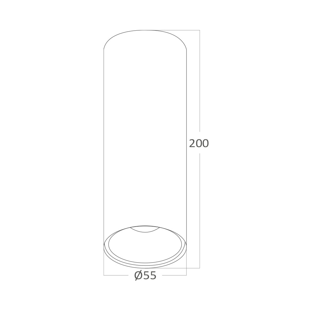 LED Deckenspot Aufbauleuchte Aufputz schlank weiß GU10 Ø 5,5 cm Höhe 20cm
