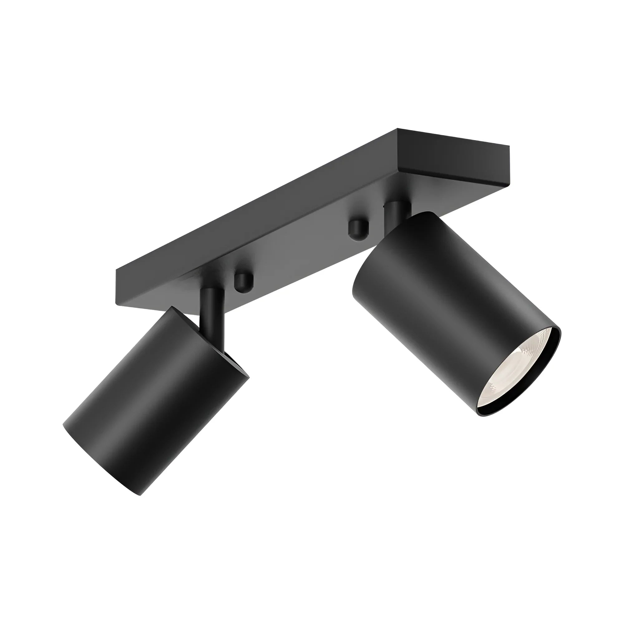 Braytron LED Deckenstrahler 2-flammig GU10 Aufbau-Spot Aluminium – Schwarz