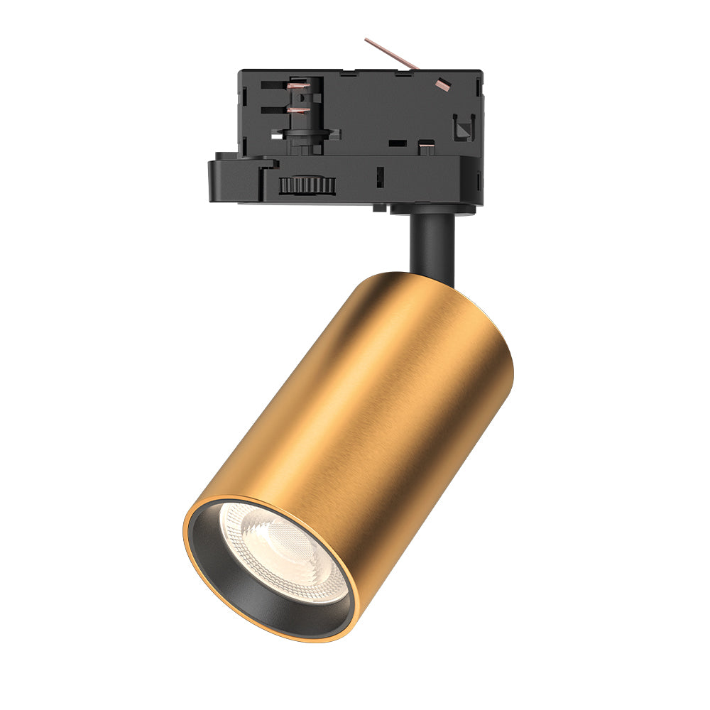 Braytron 3-Phasen GU10 LED Schienenstrahler Gold Stromschienen Spot drehbar - schwenkbar