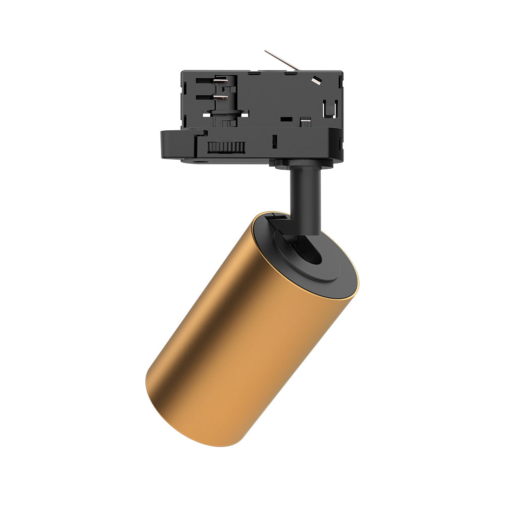 Braytron 3-Phasen GU10 LED Schienenstrahler Gold Stromschienen Spot drehbar - schwenkbar