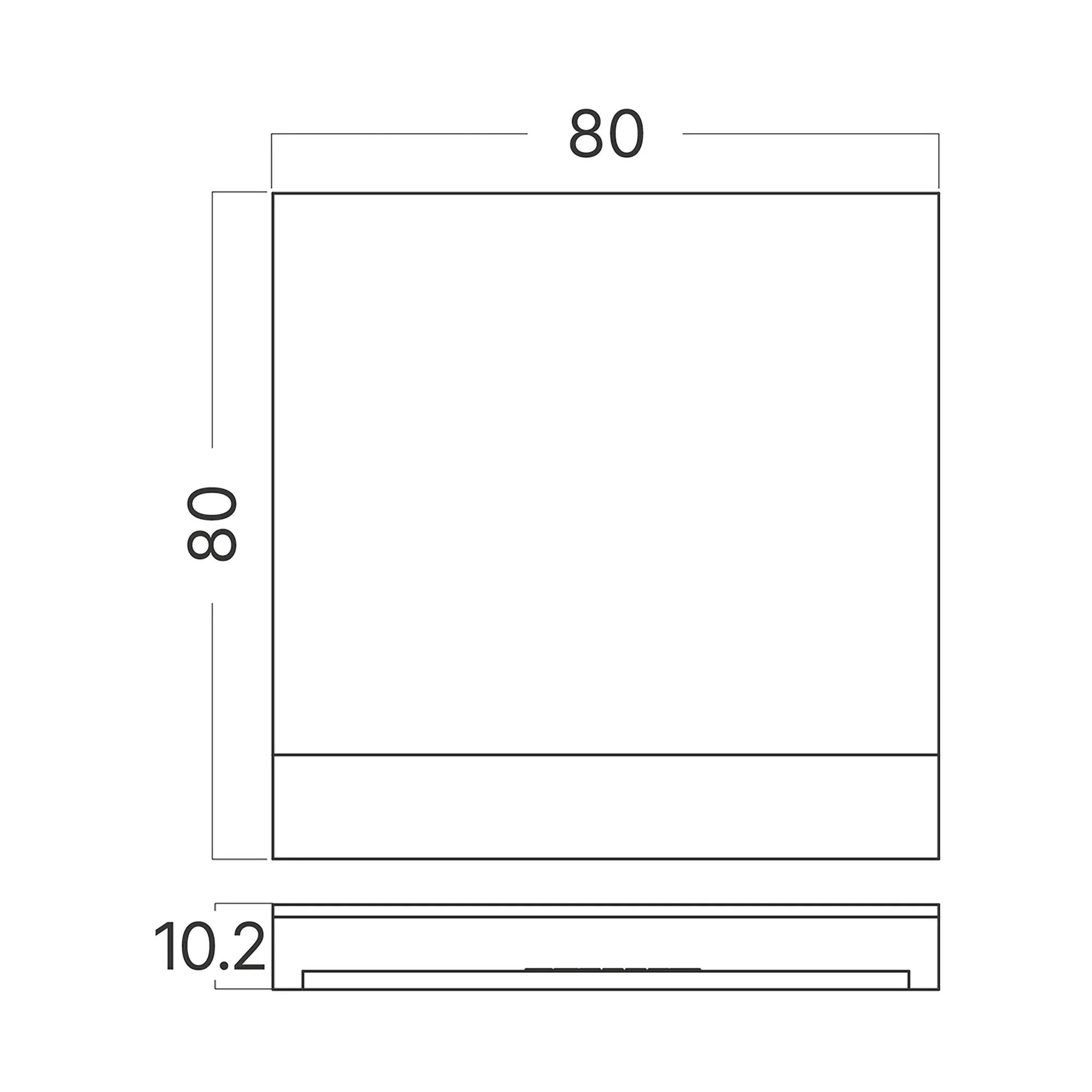 Braytron Abdeckung für LED-Treppenleuchte eckig 80×80 mm – Weiß