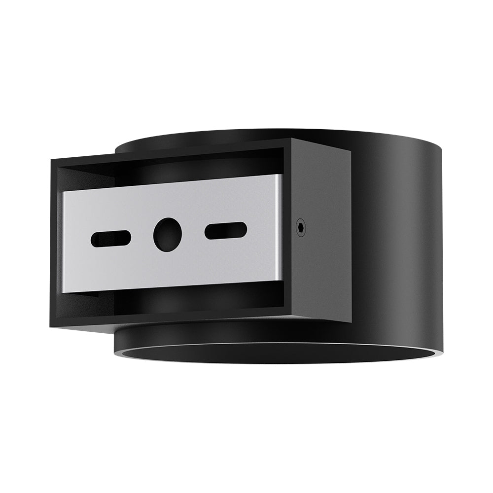 Braytron LED Wandleuchte Schwarz Rund up&down Außenwandleuchte Wandlampe IP20 8W Warmweiß
