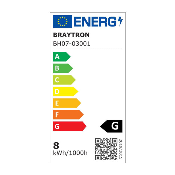 Braytron LED Wandleuchte Schwarz Rund up&down Außenwandleuchte Wandlampe IP20 8W Warmweiß