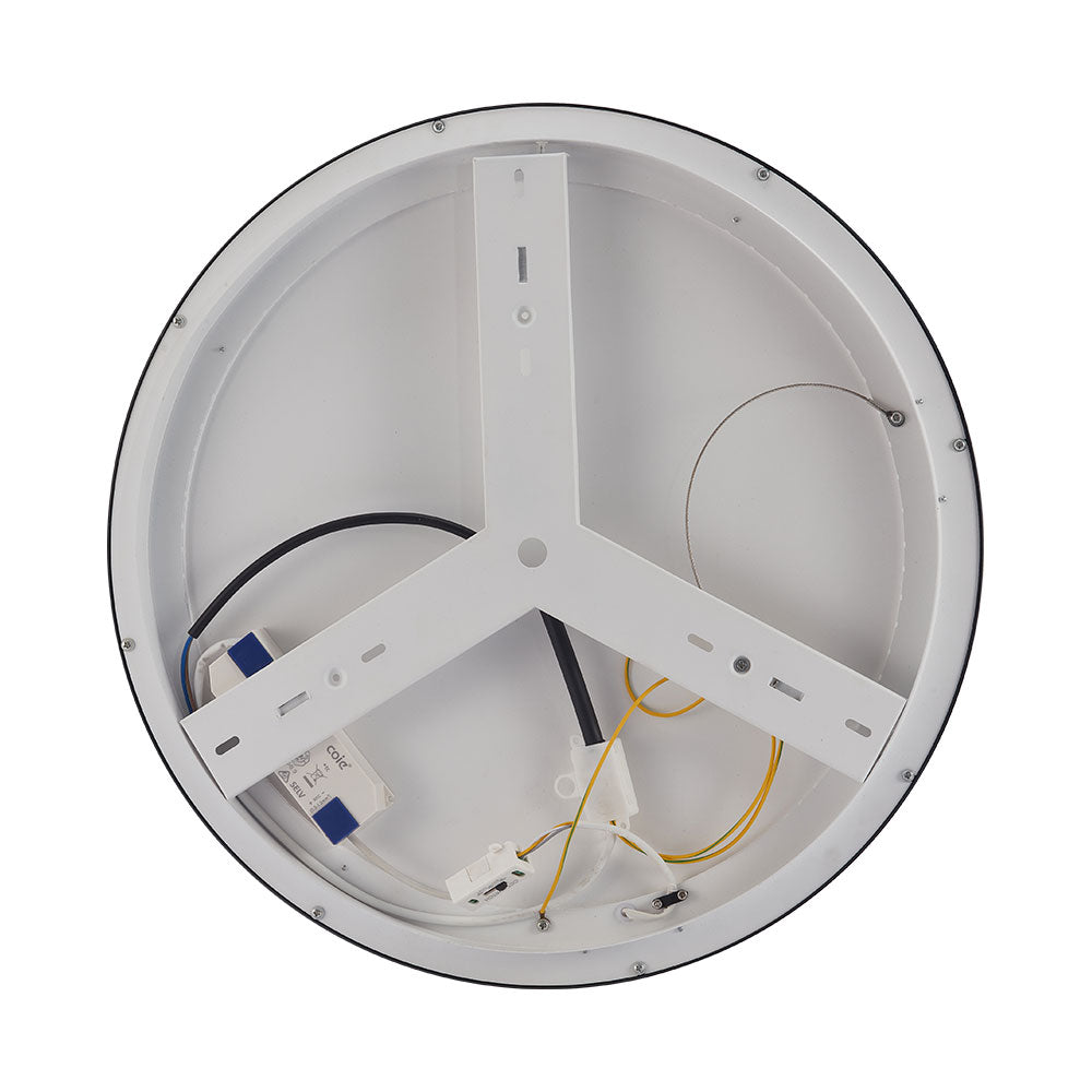 Braytron LED Deckenleuchte 36W Warmweiß Neutralweiß Kaltweiß 3CCT 3200 lm Rund Schwarz Aluminium IP20