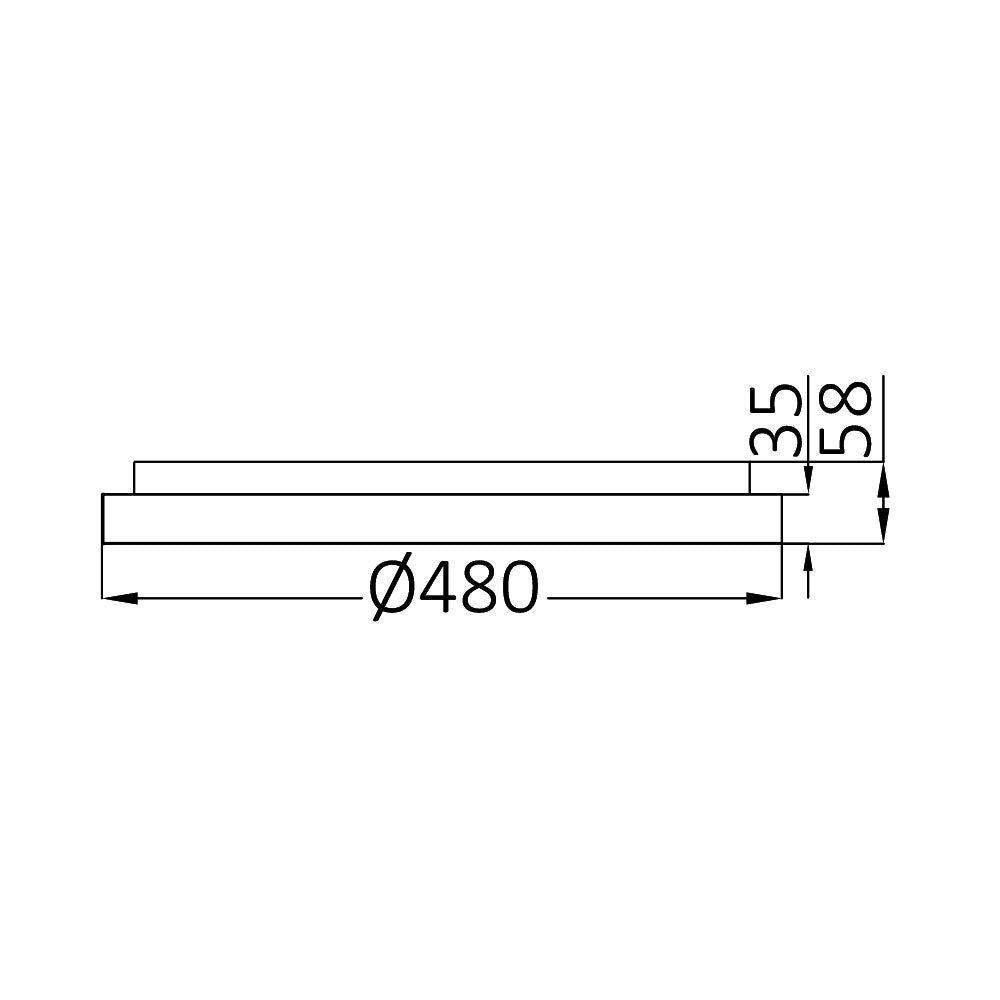 Braytron LED Deckenleuchte 36W Warmweiß Neutralweiß Kaltweiß 3CCT 3200 lm Rund Schwarz Aluminium IP20