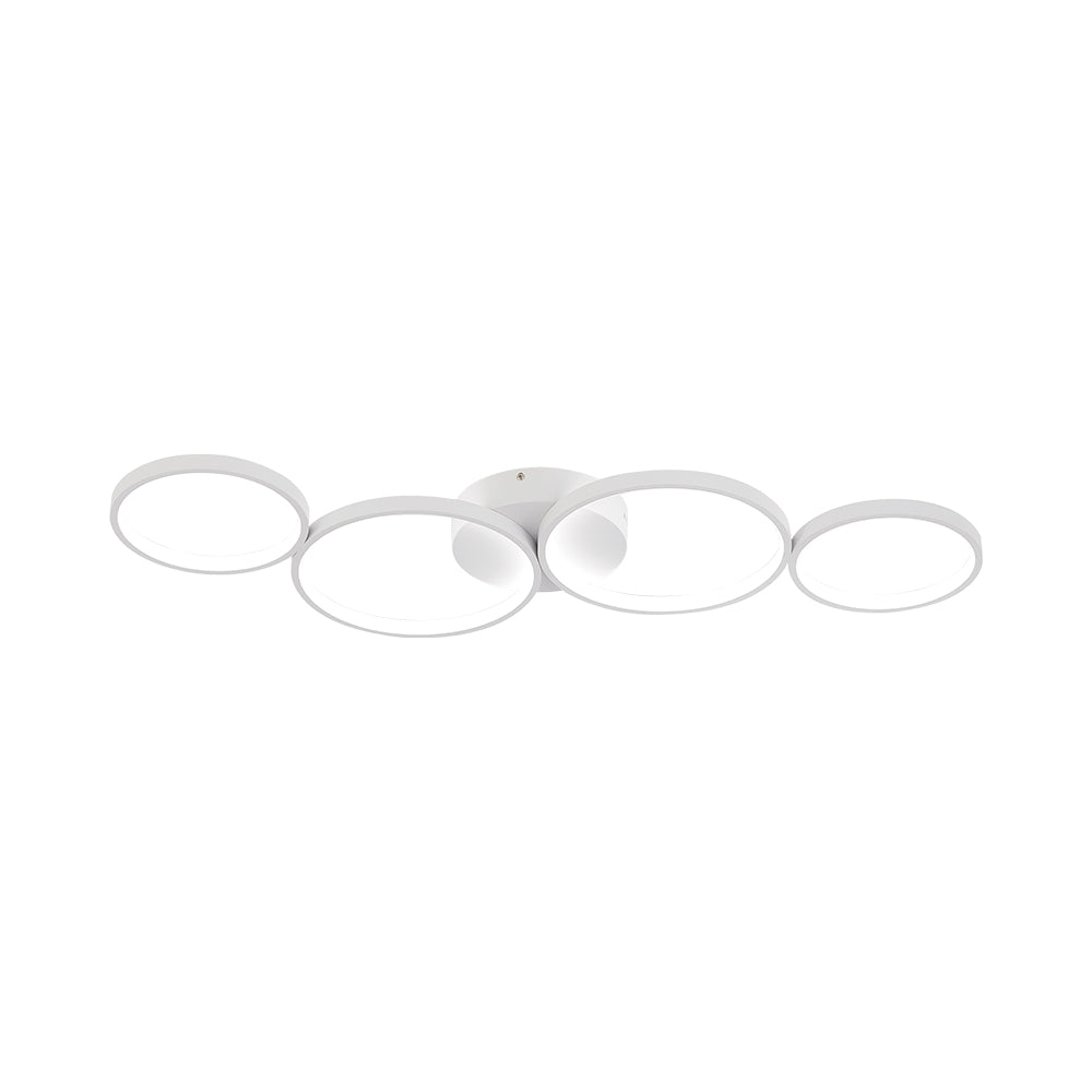 Braytron Moderne Designer LED Deckenleuchte dimmbar 3CCT 3000–6500K Fernbedienung 60W Ringe weiß