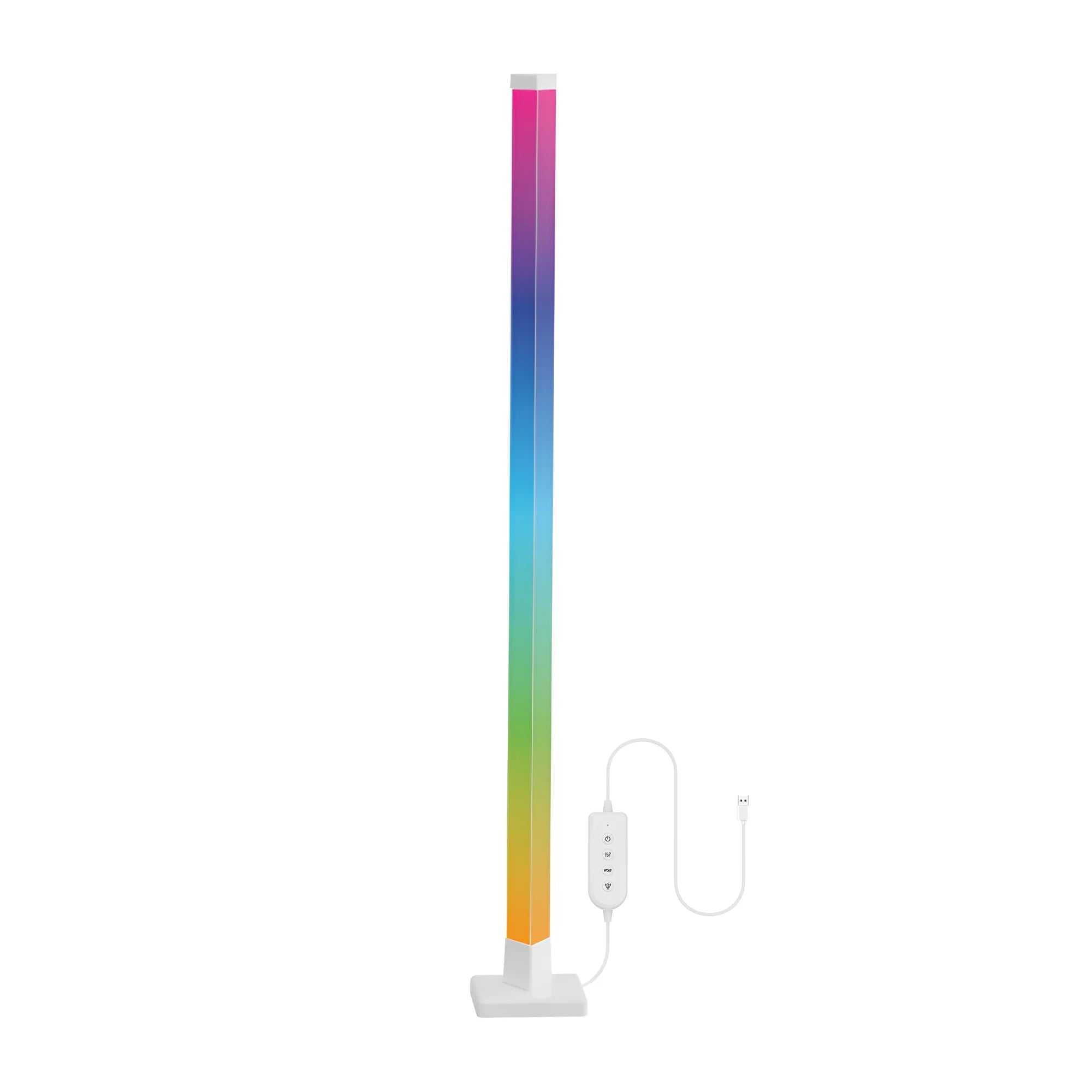 Braytron RGBW LED-Stehlampe 8W 154cm dimmbar – Weiß