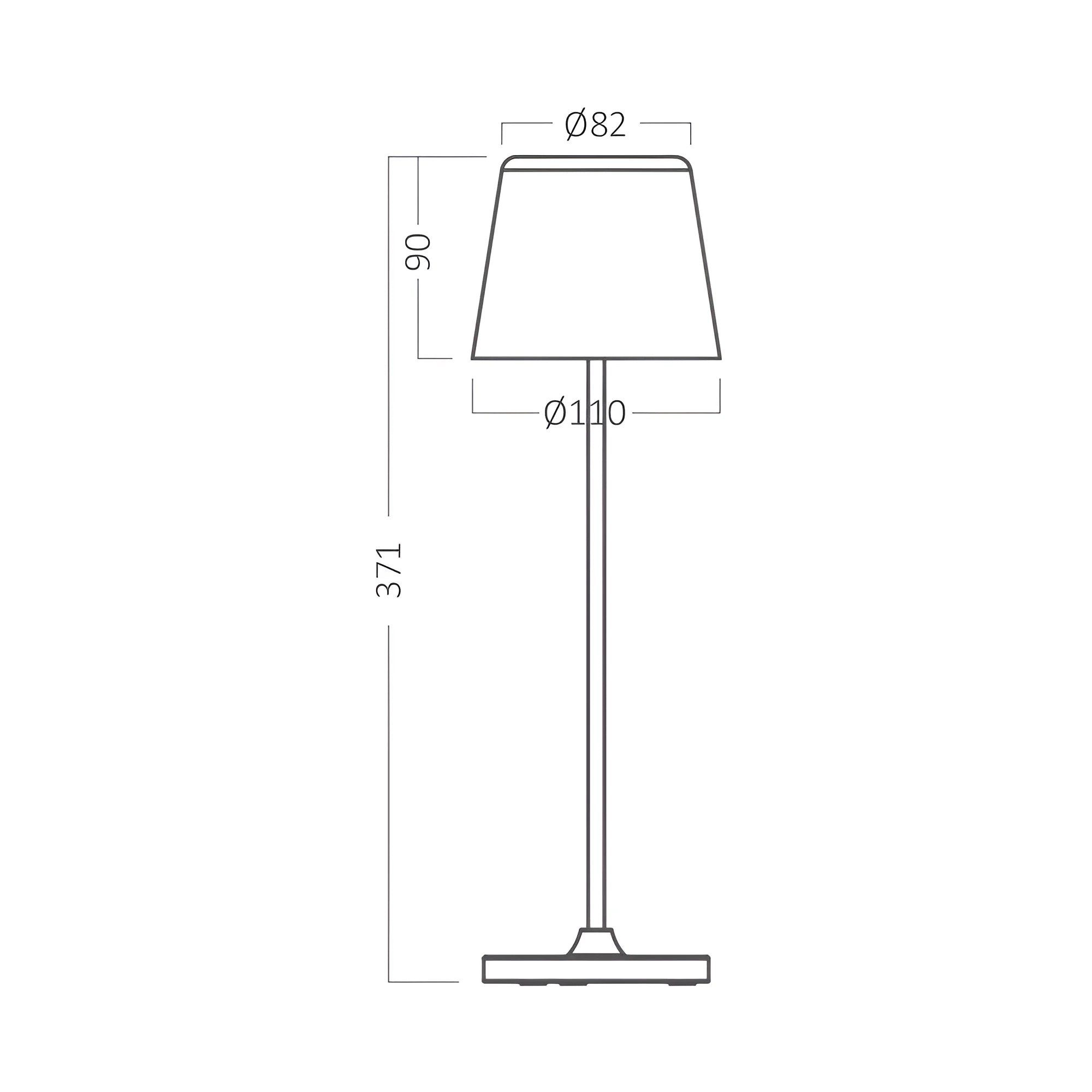 Braytron Akku-Tischleuchte 3W 300lm 3000K IP44 dimmbar – Schwarz