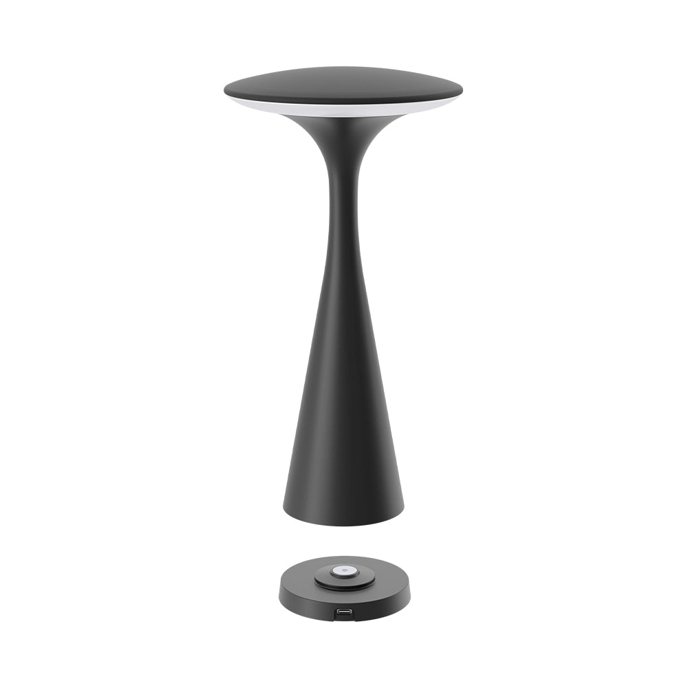 LED Tischlampe Touch Dimmbar mit Akku Tischleuchte Innen/Aussen Farbwahl CCT USB schwart