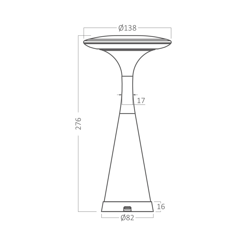 LED Tischlampe Touch Dimmbar mit Akku Tischleuchte Innen/Aussen Farbwahl CCT USB schwart