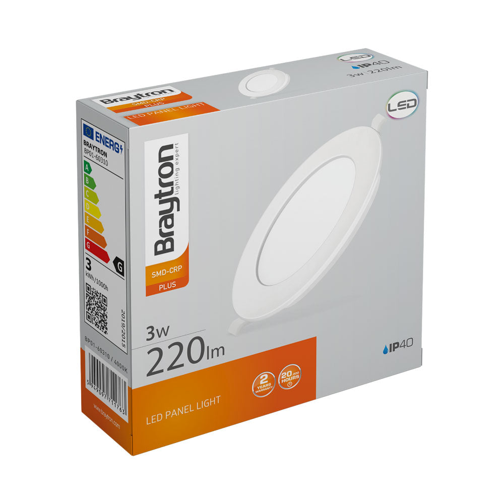 3W LED Einbaustrahler Deckenspot Ultra Flach Einbauleuchte Einbauspot 230V IP40 4000K Neutralweiß