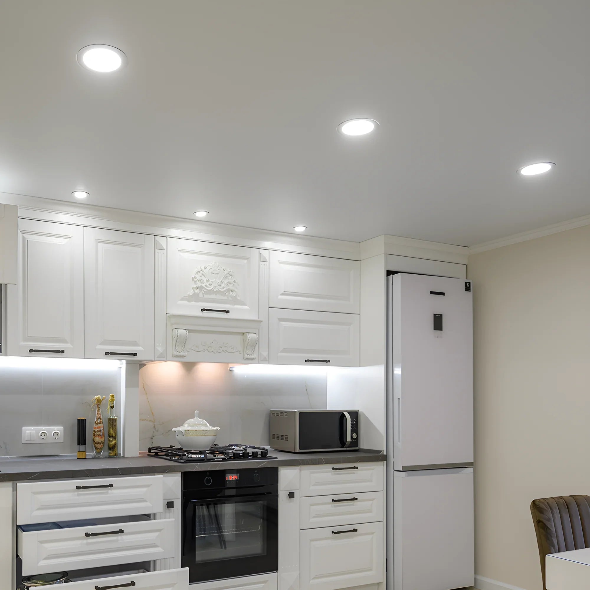 Braytron LED Einbaupanel 6W 3CCT 470 lm Ø128 mm flach – Weiß