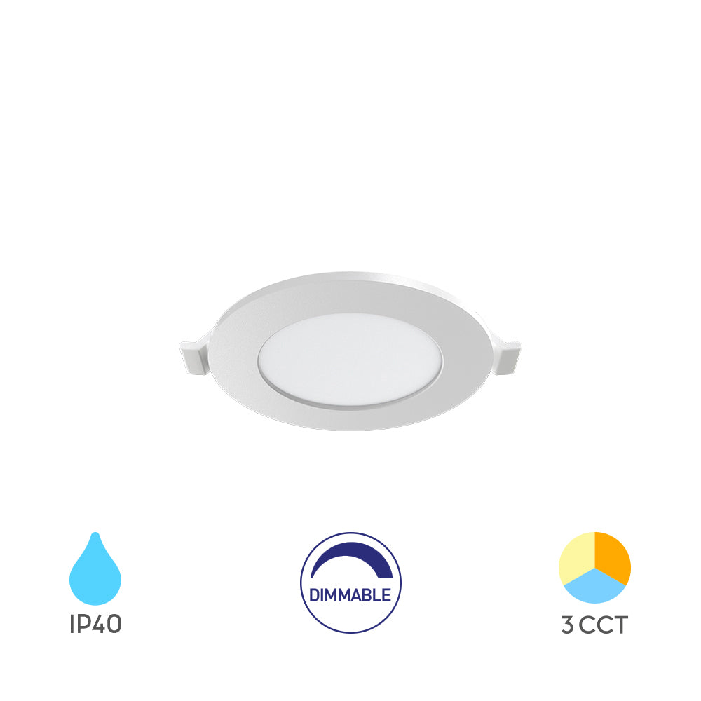 Braytron 4W LED Panel Dimmbar Einbauspot Einbaustrahler Deckenstrahler Flach IP40 CCT 3in1 280 Lumen