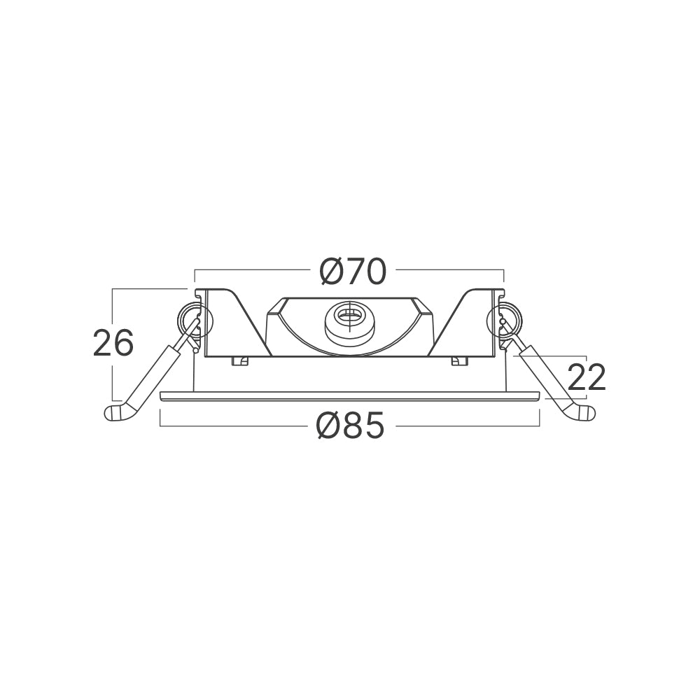 Braytron 4W LED Panel Dimmbar Einbauspot Einbaustrahler Deckenstrahler Flach IP40 CCT 3in1 280 Lumen