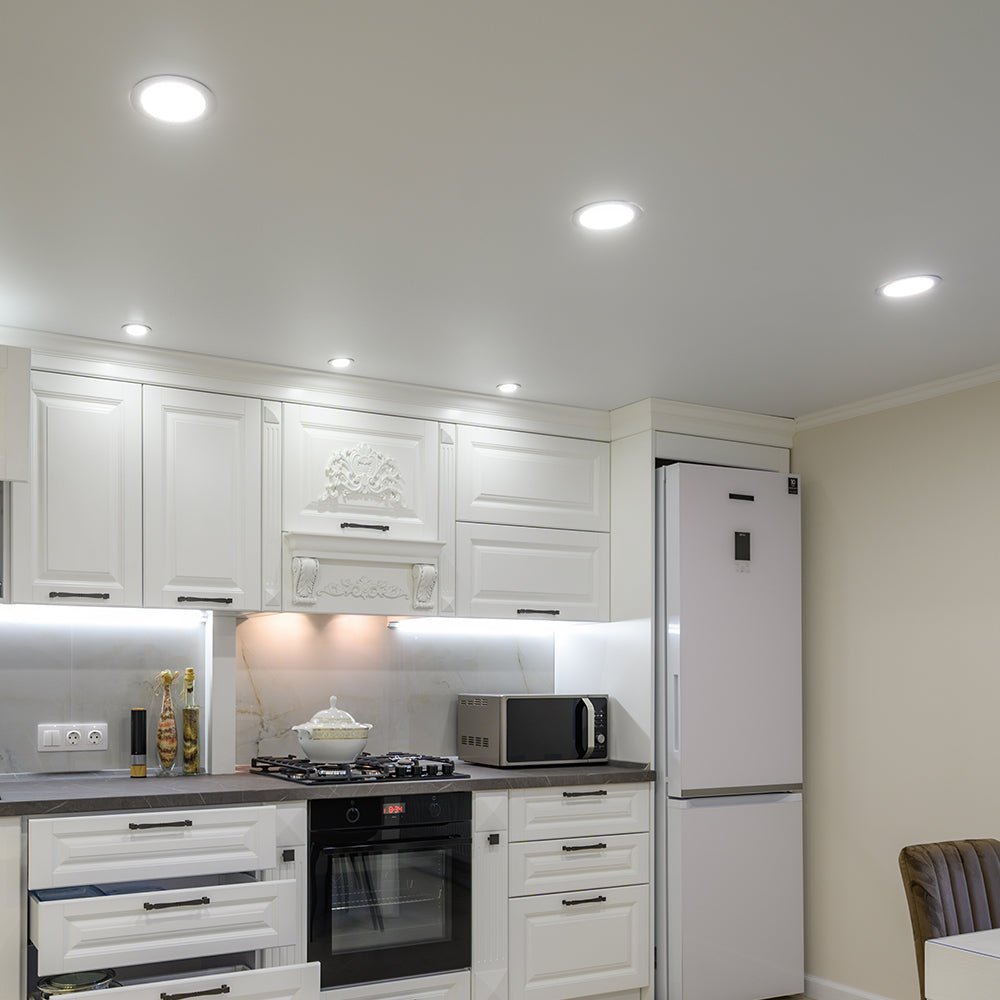 6W LED Panel Dimmbar Einbauspot Einbaustrahler Deckenstrahler Flach IP40 4in1 CCT 3in1
