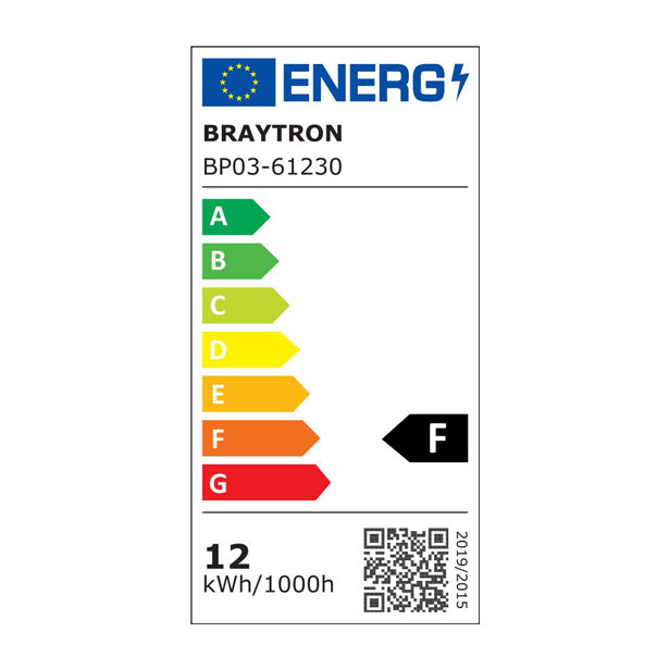 Braytron LED Deckenleuchte 12W Ø17cm Flach rund Weiß Deckenlampe Deckenlicht Flur WC hell 6500K