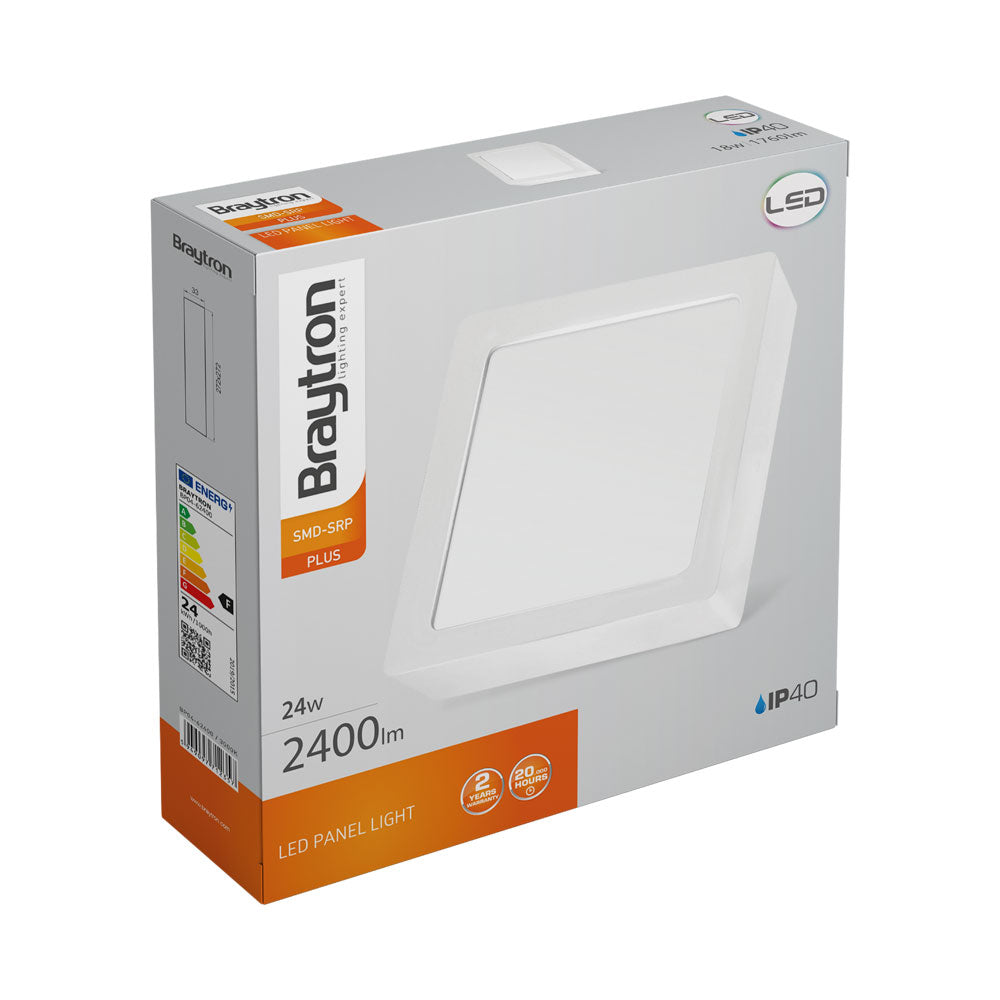 LED Aufbau Deckenleuchte Deckenlicht Eckig 24W 2400LM 3000K, 27X27cm Ultra Slim LED Panel