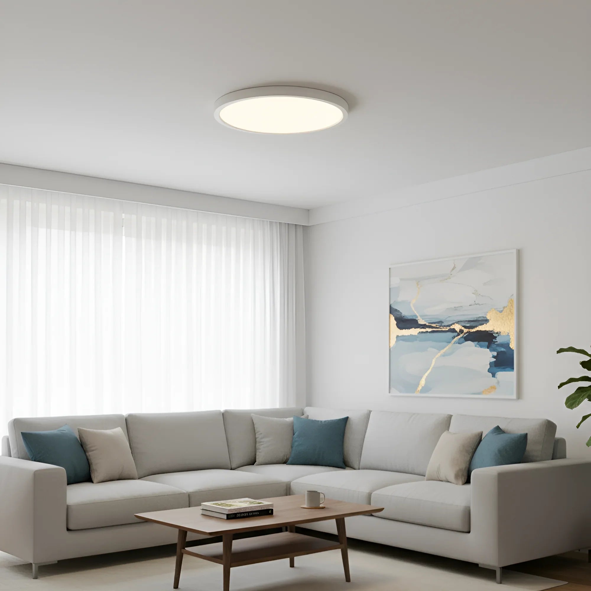 Braytron JADE LED-Deckenleuchte 25W 5CCT rund Ø300 mm – Weiß