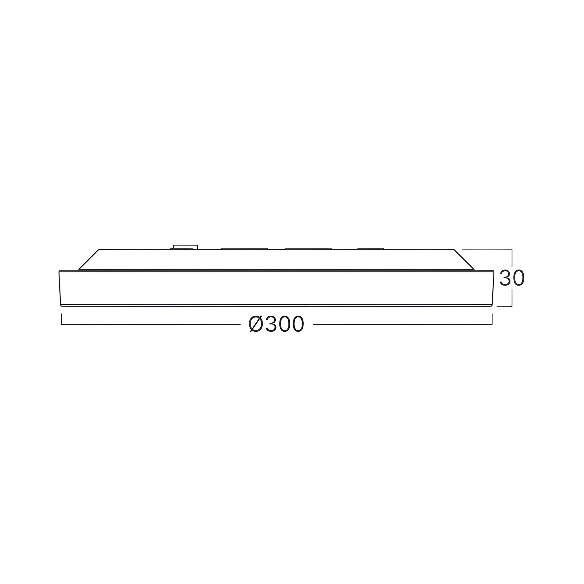 Braytron JADE LED-Deckenleuchte 25W 5CCT rund Ø300 mm – Schwarz