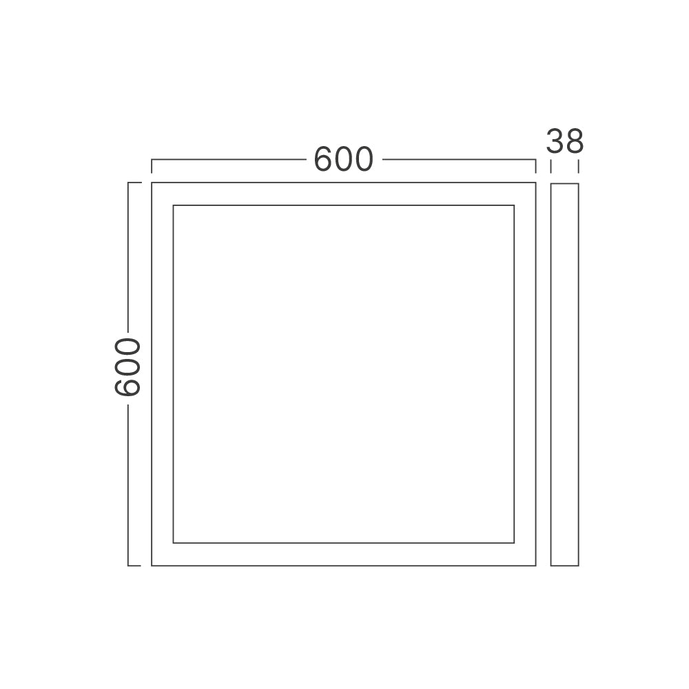 Braytron LED Panel Deckenleuchte 30-50W 3CCT 3000-6500K einstellbar Superhell Deckenlampe 60X60 cm