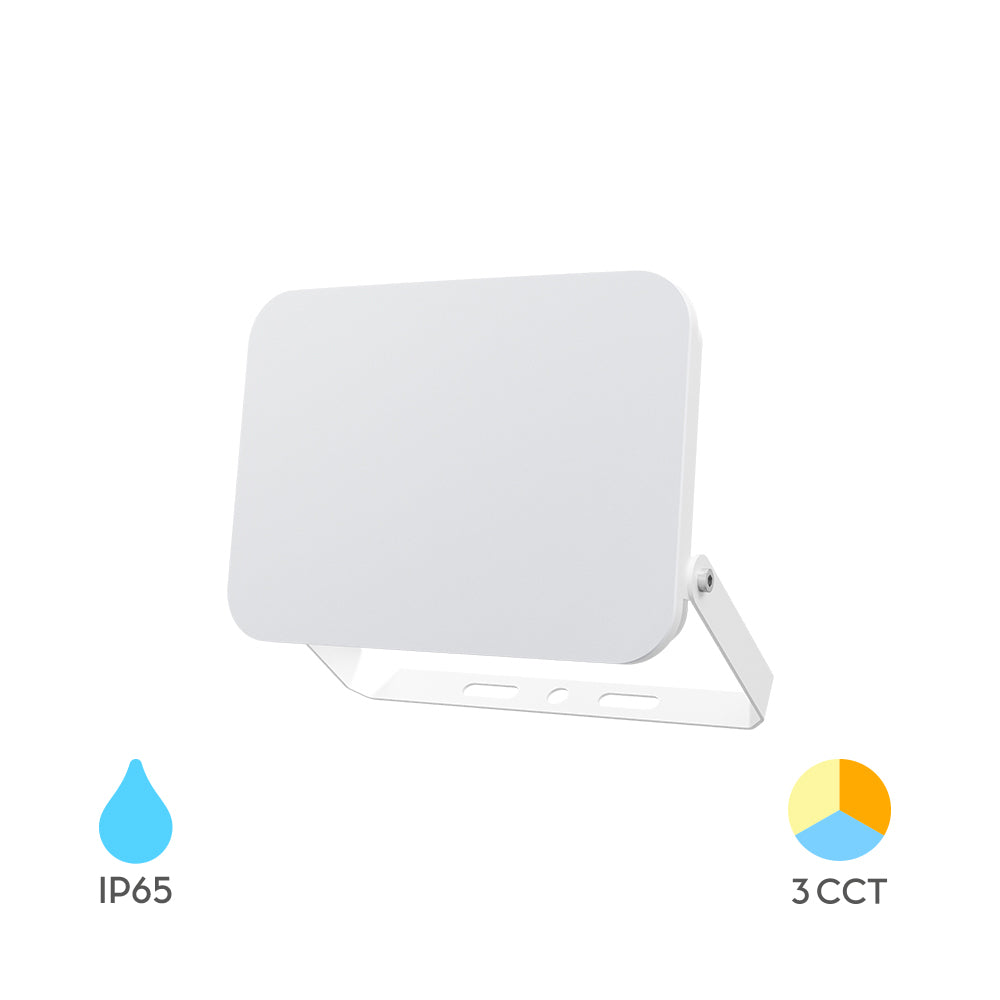 Braytron LED Flutlichtstrahler 10W, IP65, 3CCT, gleichmäßiges Licht ohne sichtbare LEDs, Außenstrahler für Balkon, Eingang und kleine Flächen