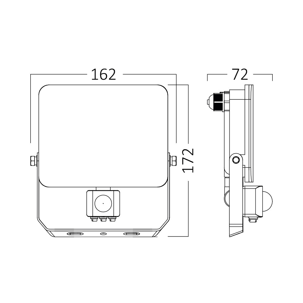 Braytron LED Außenstrahler 30W mit Bewegungsmelder – Flutlichtstrahler IP65 2850lm 3CCT Farbtemperatur (3000K/4000K/6500K), LED Gartenstrahler Wandstrahler Fluter