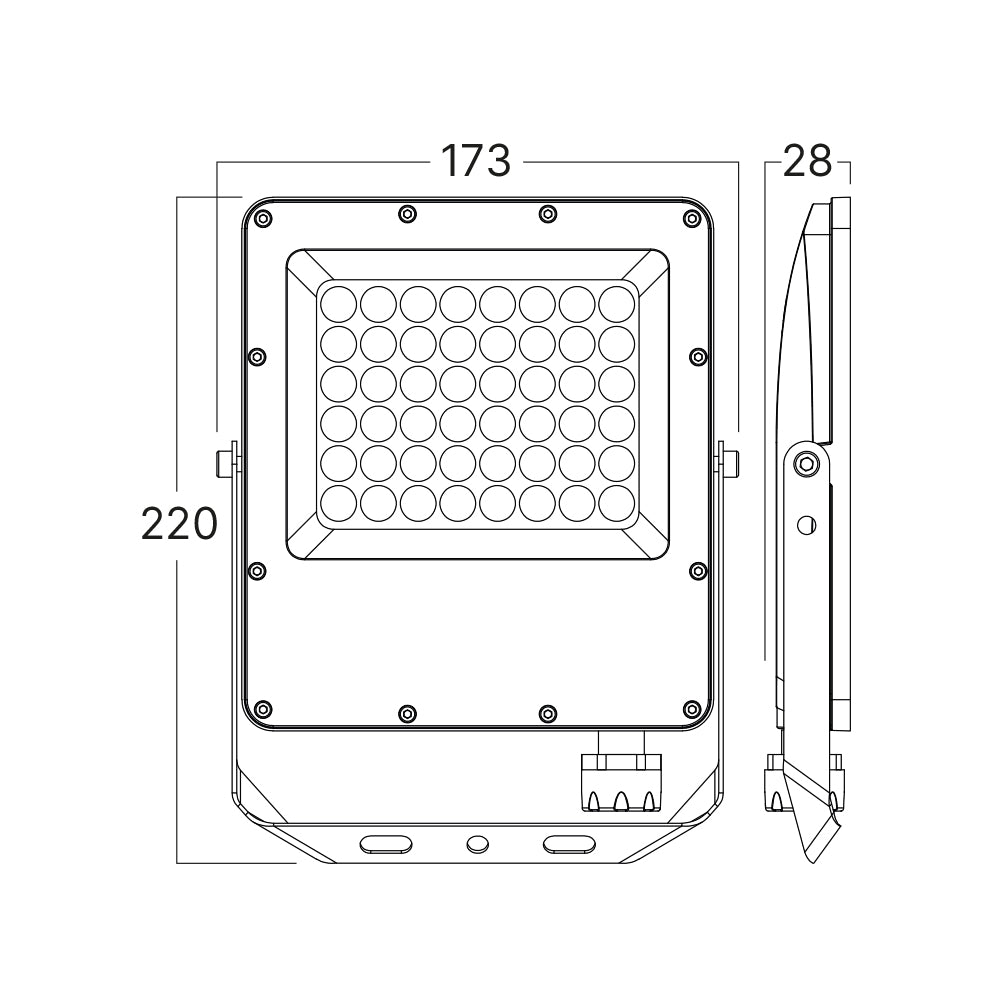 Braytron LED Flutlicht Außen IP65 – LED Strahler mit 3CCT Farbwahl 3000K/4000K/6500K – Aluminium Außenstrahler 90° – Garten, Hof & Baustrahler – 10W - 300W (50, Watt)
