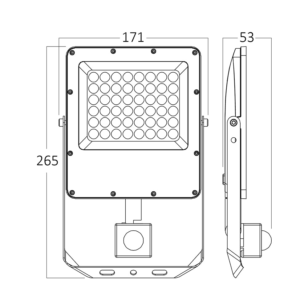 Braytron LED Strahler mit Bewegungsmelder und Dämmerungssensor 50W 5500lm – Wandstrahler Außenstrahler IP65 – 3CCT Farbwahl – LED Strahler für Garten, Hof, Einfahrt & Baustelle (50, Watt)