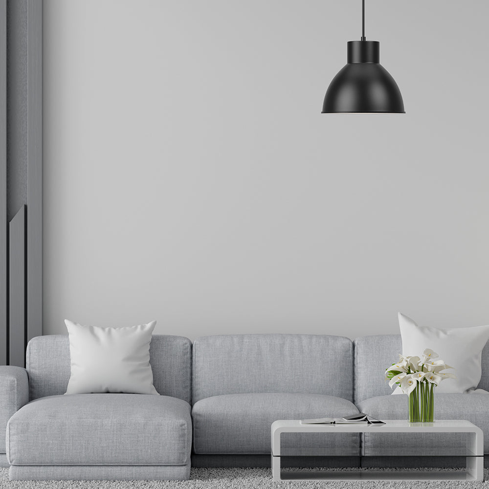 Braytron Pendelleuchte Hängelampe E27 Fassung, Modernes Design, Schwarz rund für Wohnräume