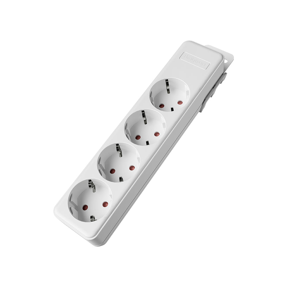 Braytron Mehrfachsteckdose 4-fach ohne Kabel, ohne Schalter, 3680W, Kindersicherung, Steckdosenleiste für individuelle Installation mit Clip-System
