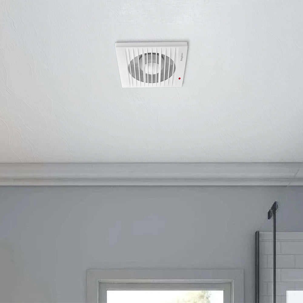 Braytron Badlüfter Wandlüfter WC Küche Ventilator Lüfter Ø100 mm Leise 34dB, 100 m³/h 12W