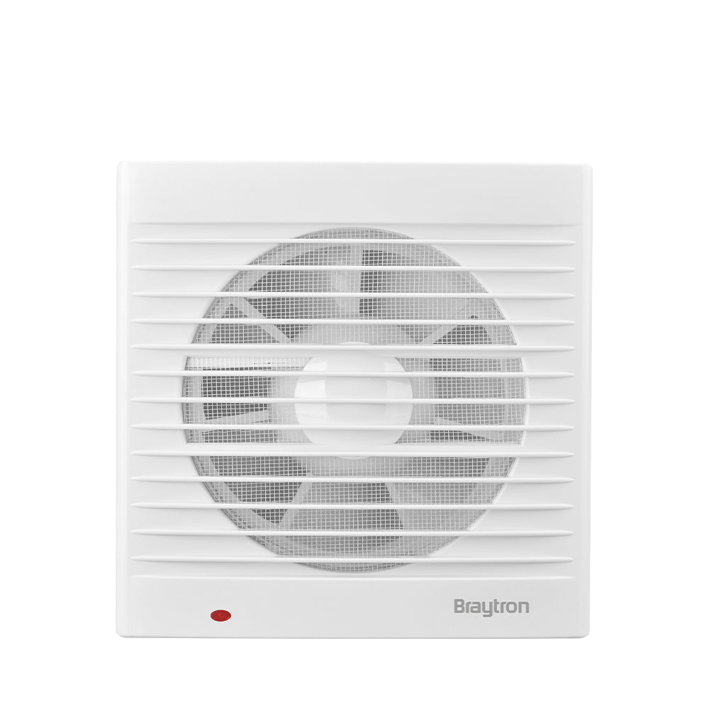 Braytron Badlüfter Wandlüfter WC Küche Ventilator Lüfter Ø100 mm Leise 34dB, 100 m³/h 12W